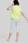 Zivame Optics Fun Knit Cotton Capri Set - Forever Blue — thumbnail 3